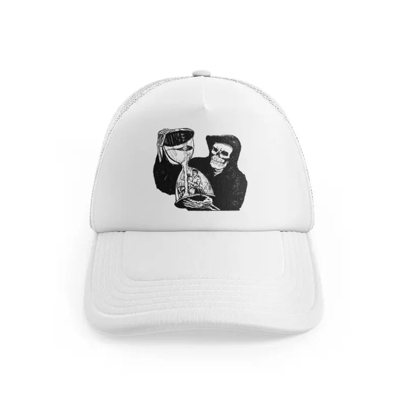 Skull & Hourglasswhitefront view