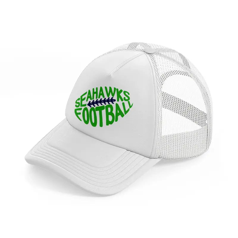 seahawks football white trucker hat