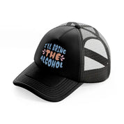 3 black trucker hat