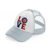 love cubs grey trucker hat