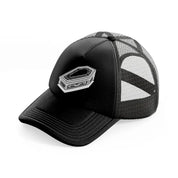 basic casket black trucker hat