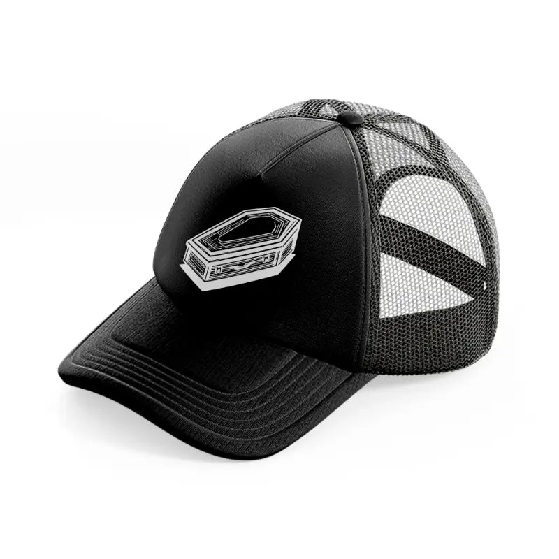 basic casket black trucker hat