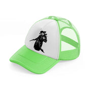 pirate piping lime green trucker hat