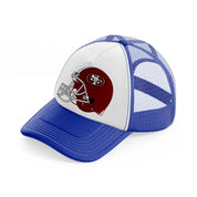 49ers red helmet blue and white trucker hat