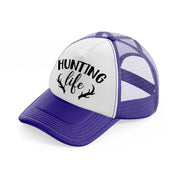 hunting life horns purple trucker hat