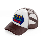 groovy love sentiments gs 09 brown trucker hat