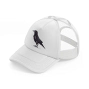 047 crow white trucker hat