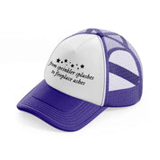 from sprinkler splashes to fireplace ashes purple trucker hat