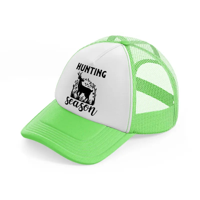 hunting season deer lime green trucker hat