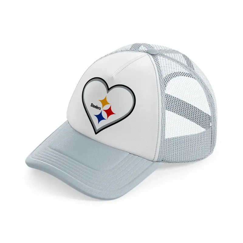 pittsburgh steelers lover grey trucker hat