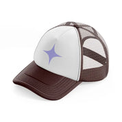 star puple brown trucker hat