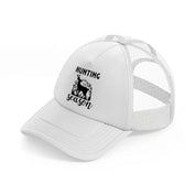 hunting season deer white trucker hat