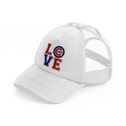 love cubs white trucker hat