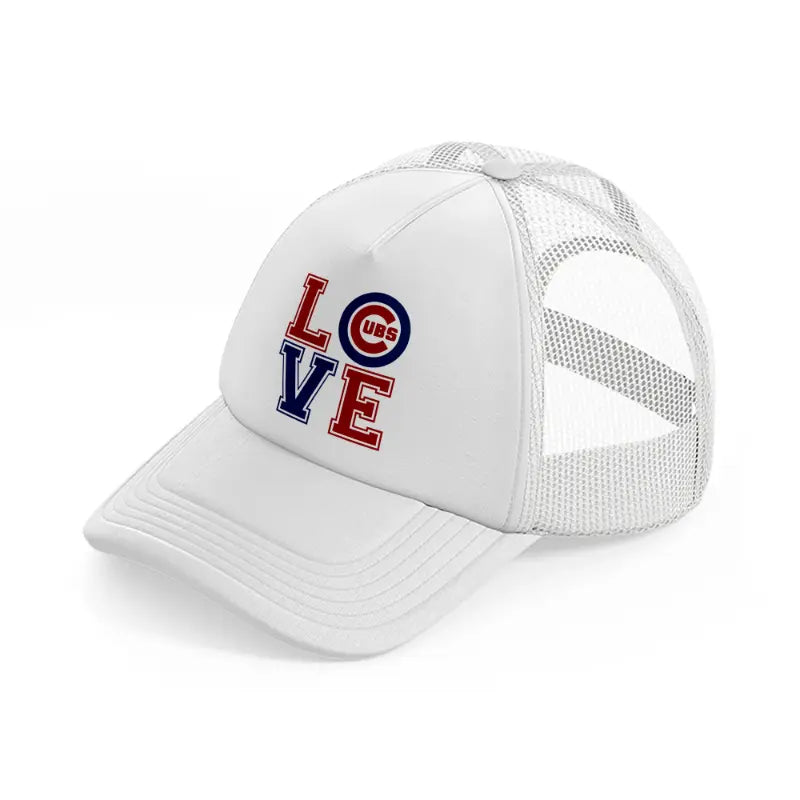 love cubs white trucker hat