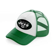 new york jets badge green and white trucker hat