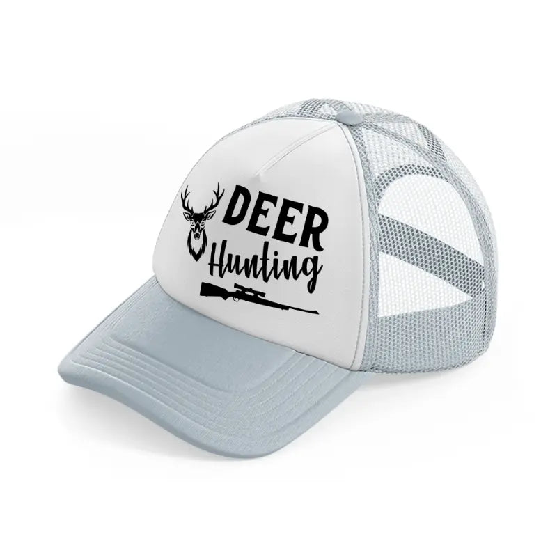 deer hunting grey trucker hat