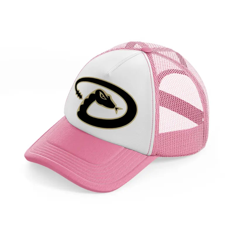 arizona diamondbacks minimalist pink and white trucker hat