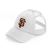 sf emblem white trucker hat