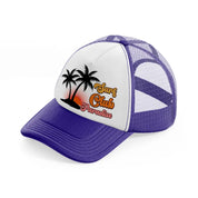 surf club paradise purple trucker hat