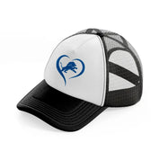 detroit lions lover black and white trucker hat