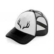 deer horn black and white trucker hat