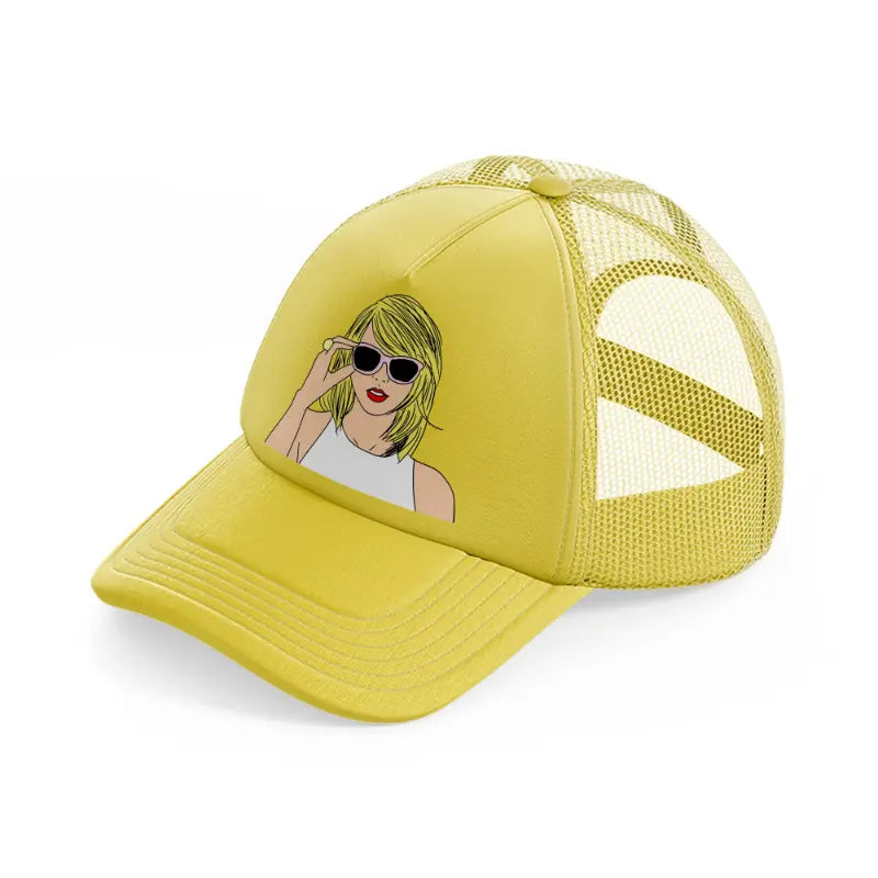 taylor swift animated gold trucker hat
