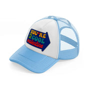 groovy love sentiments gs 09 sky blue trucker hat