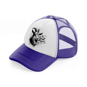 the goat whisper purple trucker hat