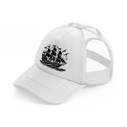 black ship white trucker hat