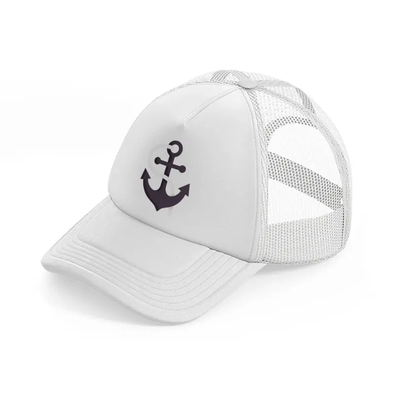 anchor white trucker hat