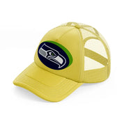 seattle seahawks 3d gold trucker hat