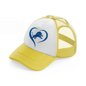 detroit lions lover yellow trucker hat