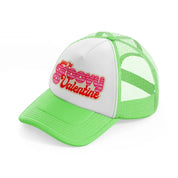 groovy love sentiments gs 01 lime green trucker hat