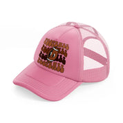 football football pink trucker hat