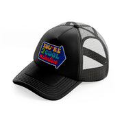 groovy love sentiments gs 09 black trucker hat
