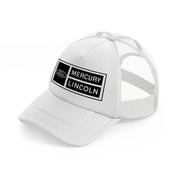 ford mercury lincoln white trucker hat