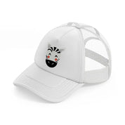zebra white trucker hat