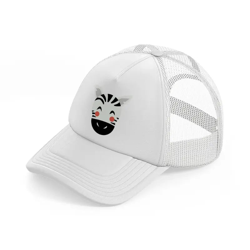 zebra white trucker hat