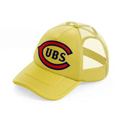 chicago cubs vintage gold trucker hat