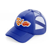 retro positive stickers (12) blue trucker hat