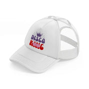 disco king white trucker hat