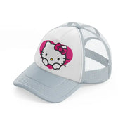 hello kitty love grey trucker hat