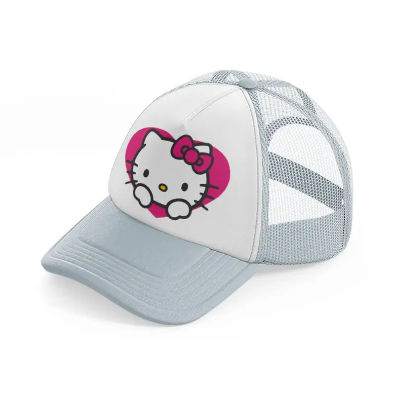 hello kitty love grey trucker hat
