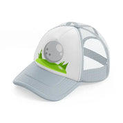 golf ball white grey trucker hat