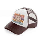 beach bum brown trucker hat