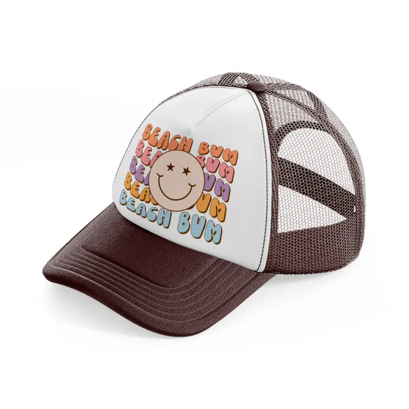 beach bum brown trucker hat