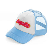 groovy love sentiments gs 12 sky blue trucker hat