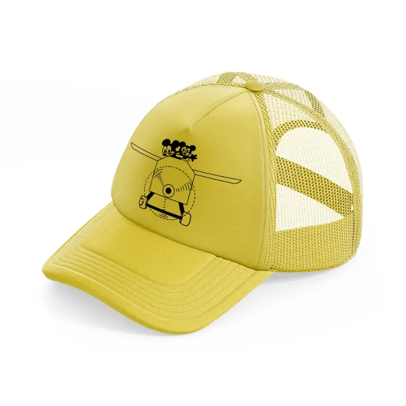 plane crazy mickey gold trucker hat