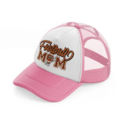 football mom pink and white trucker hat