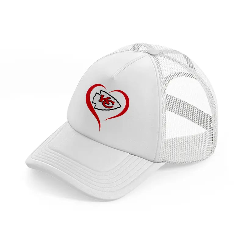 kansas city chiefs lover white trucker hat